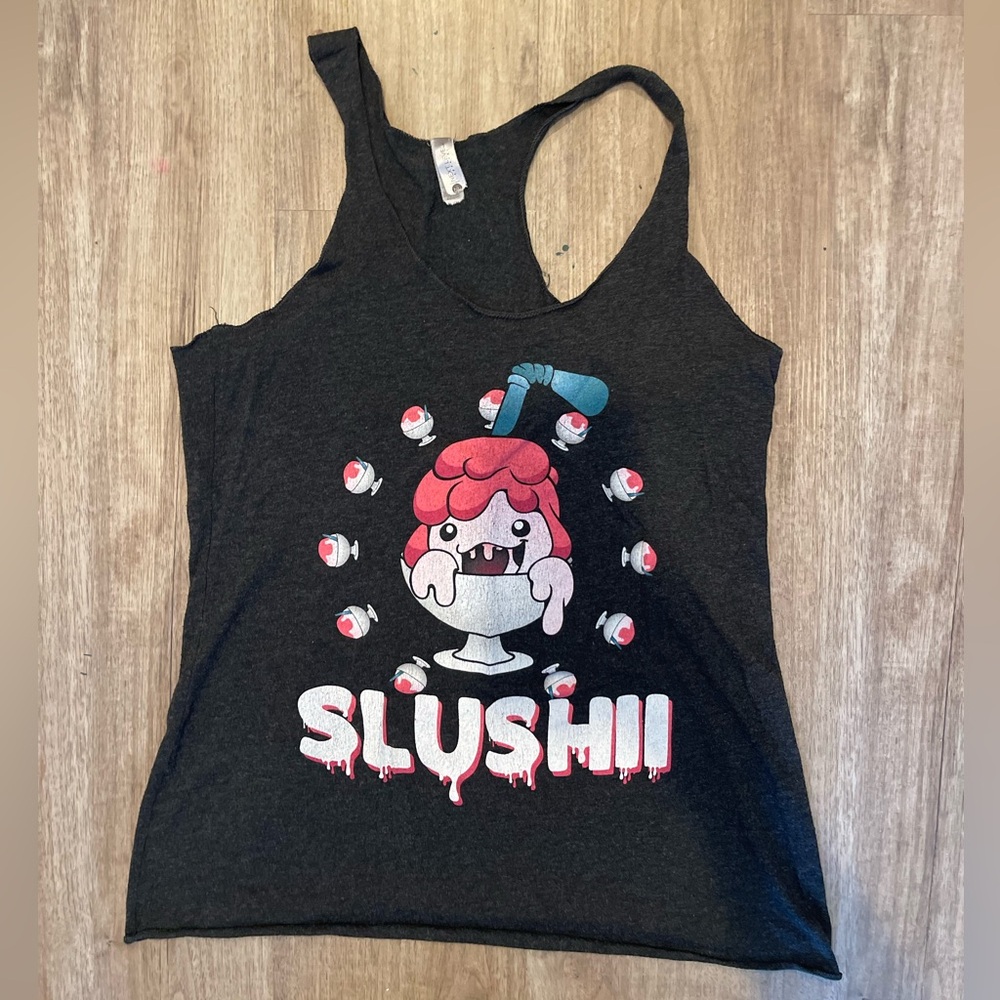 Slushii EDM DJ Tank Top size Medium-Dark Gray